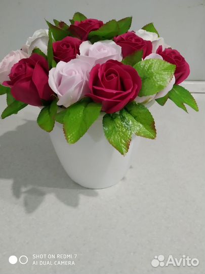 Букет из мыльных роз