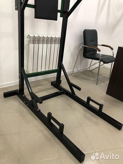 Турник брусья пресс 3в1 210 черно-зеленый + упор