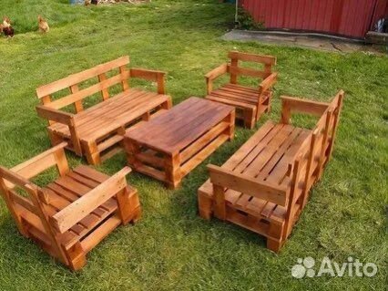 Садовая мебель из поддонов