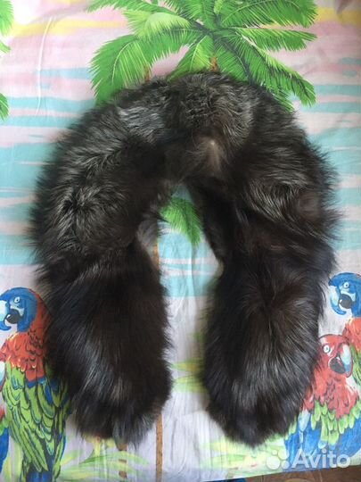 Меховой воротник чернобурка (гаржетка)