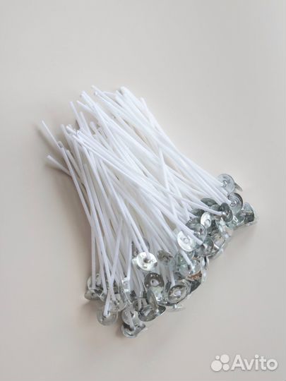 Фитиль для свечей хлопковый 10см