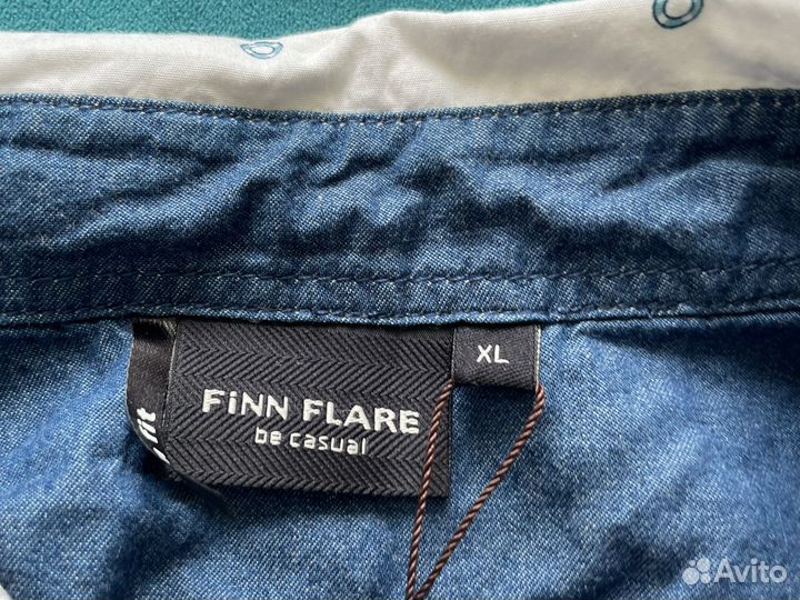 Finn Flare Новая мужская сорочка xl с якорями