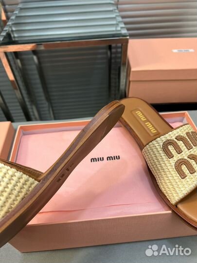 Шлепанцы Miu Miu премиум