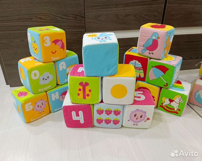 Мягкие кубики большие 10*10см 