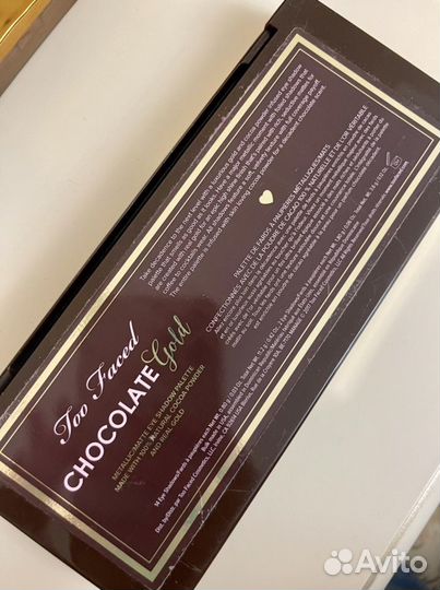 Тени too faced chocolate gold