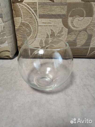 Аквариум круглый 5,5 литров 19*22 см, корм