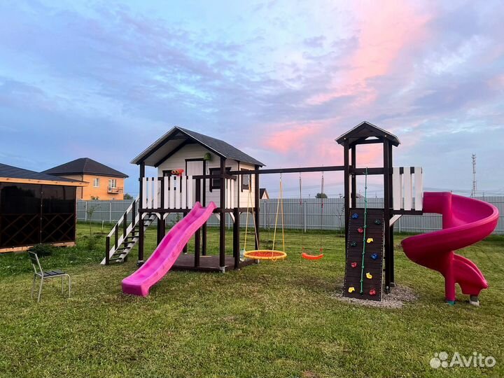 Детский игровой комплекс: качели домик горки