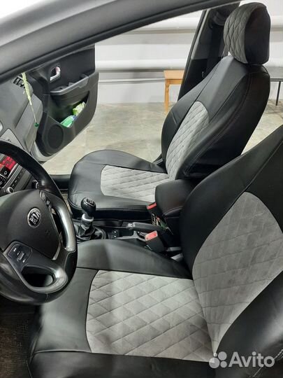 Чехлы LADA Vesta серый ромб комбинированные