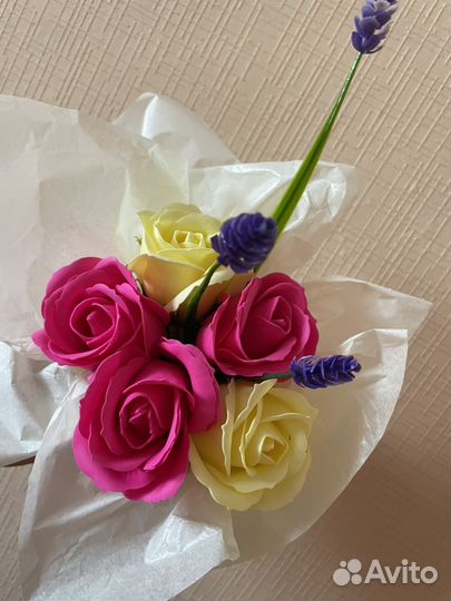 Букет из мыльных цветов