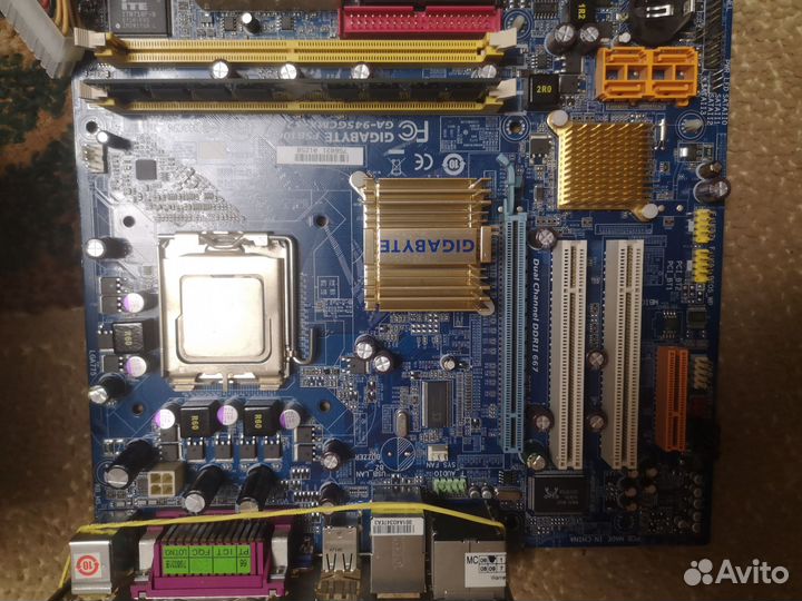 775Мать, проц, бп, диск