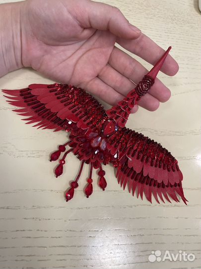 Брошь журавль Lesya Nebo