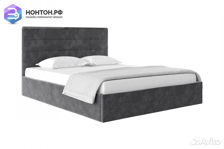 Кровать Диана велюр серый