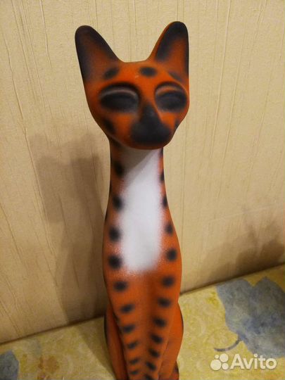 Статуэтка кошка рыжая керамическая 45 см, сувенир
