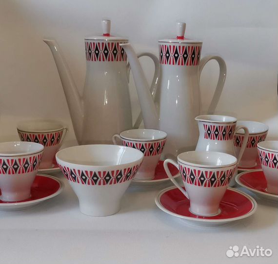 Фарфоровый кофейный сервиз Германия ГДР