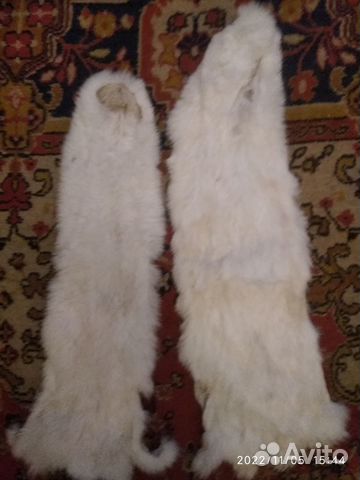 Шкурки кролика выделанные белого цвета