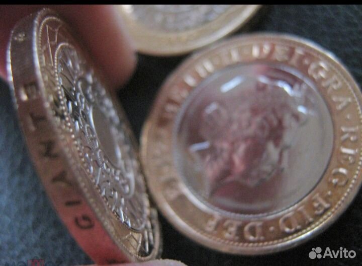 Великобритания-2 фунта стерл.UNC.Мешковые.Биметалл