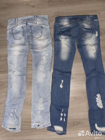 Оригинальные рваные джинсы 2 пары.Турция