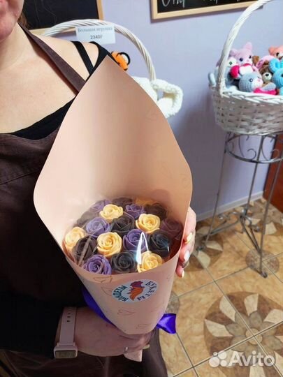 Розы из Бельгийского Шоколада - 19 шт в Букете