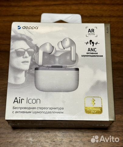 Беспроводные наушники Deppa Air Icon, белый купить в Санкт-Петербурге ...