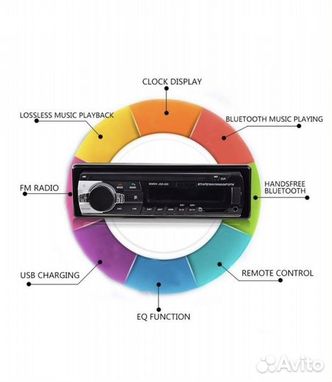 Магнитола автомобильная 1Din Bluetooth MP3