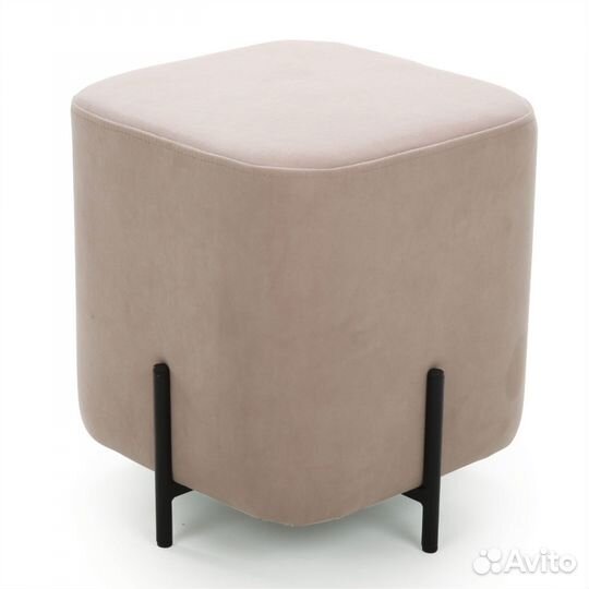Пуф Beneli гуфи, квадратный, бежевый, велюр, для г