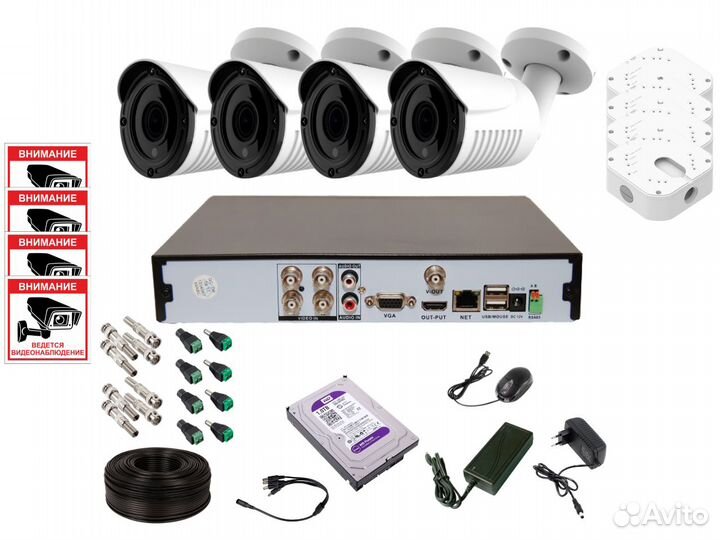 Готовый комплект видеонаблюдения