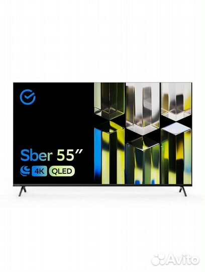 Телевизор SMART TV сбер 55''/ultra hd/qled/новый