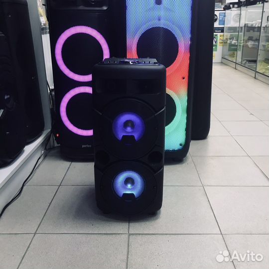 Акустика блютуз колонка 30w подсветка ао 20