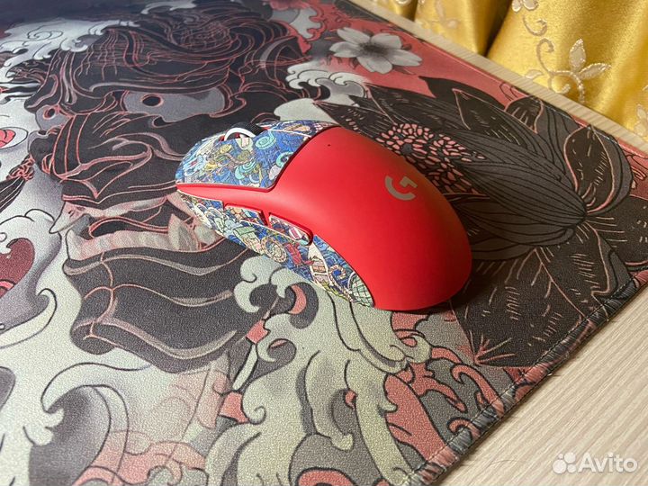 Logitech g pro x superlight red, мышка