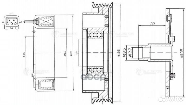Lmac 0901 муфта компрессора кондиционера Renau
