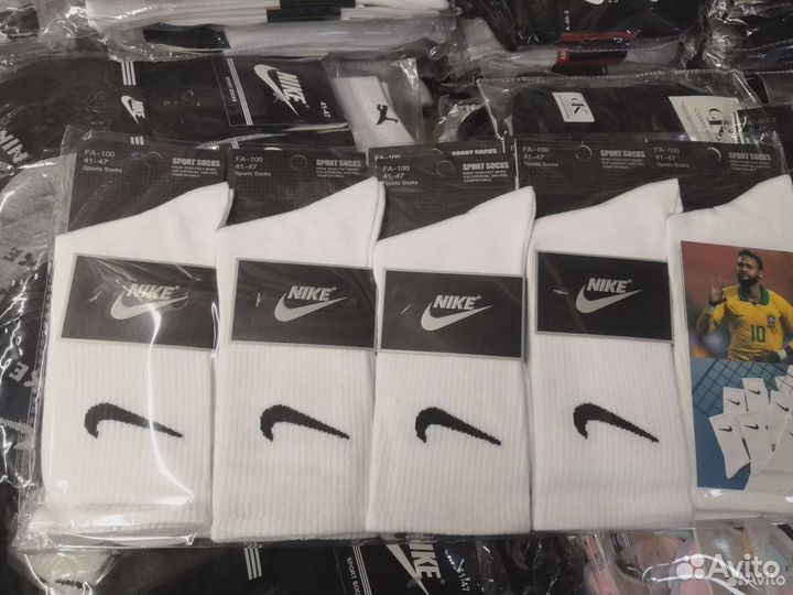 Носки Nike высокие белые