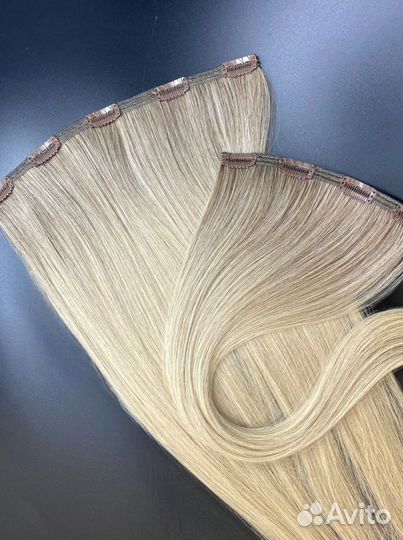 Натуральные волосы на заколках