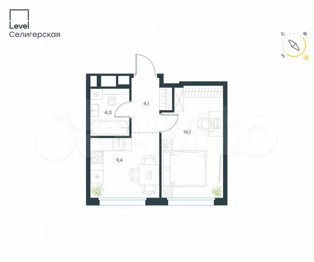 1-к. квартира, 31,6 м², 11/11 эт.