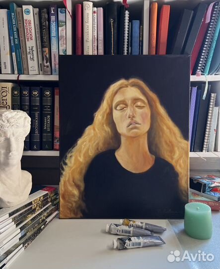 Картина маслом, ренессанс, портрет, 40/50 см