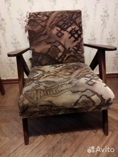 Кресло винтажное СССР циркуль