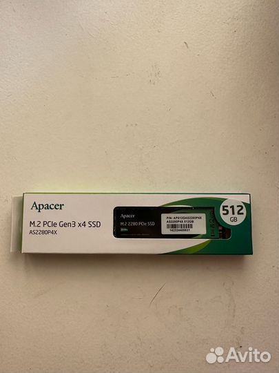 Новый SSD M2 512gb Apacer гарантия 3 года