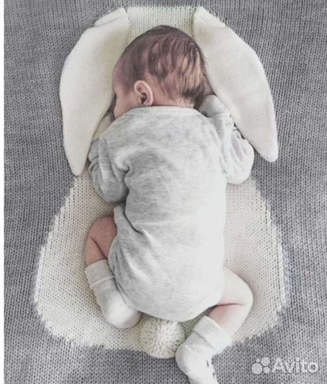 Детский плед Зайка для новорожденного