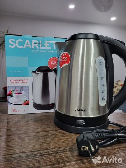 Чайник электрический новый scarlett
