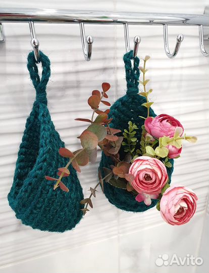 Корзина подвесная из джута для хранения мелочей