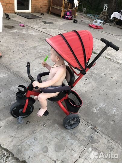 Детский велосипед с ручкой бу