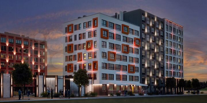 1-к. квартира, 52,4 м², 1/7 эт.