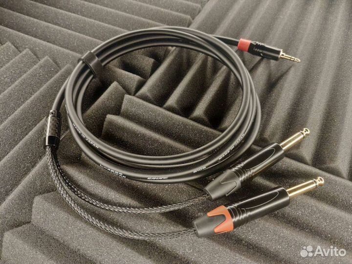 Jack 3,5 st на 2 Jack 6,3 mono Canare L-4E6S