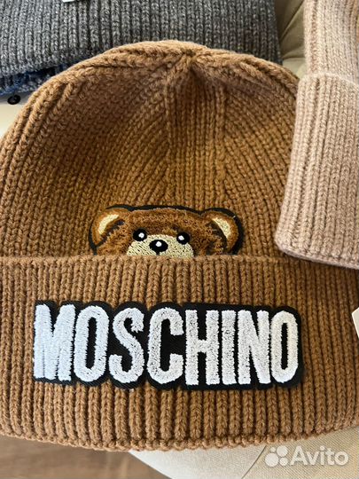 Шапка зимняя moncler moschino