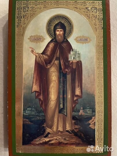 Икона Св Дмитрий Донской дерево