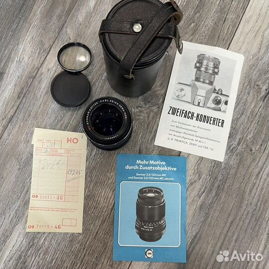 Объектив carl zeiss 135 / 3.5 sonnar jena ddr