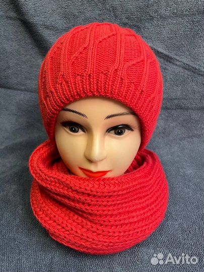 Комплект женский шапка снуд