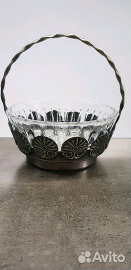 Конфетница с мельхиором