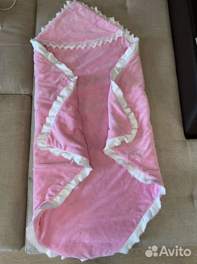 Теплое одеялко, на выписку, в коляску
