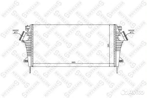 Радиатор интеркулера stellox, 1040209SX