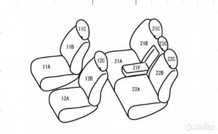 Чехлы Kamatto Alpha Toyota Prius Alpha 2011-2021